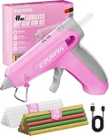 Ezuvita 4V Pink Cordless Hot Glue Gun Kit + 30 Multi-color Sticks Fast Heat. Fixed Price $29.98.