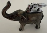 Cast Metal Elephant Gas Lighter Vintage Table Top 3-3/4 Inch Long. Fixed Price $60.00.