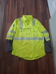 Men Size Large Drifire Resistant Class 3 Hi-vis Button Front Work Shirt. Fixed Price $130.00.