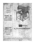 Craftsman 306.2339 Planer-molder Instructions. Fixed Price $20.24.