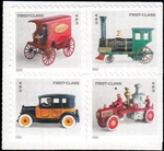 Us Stamp #3626-29 2002 37 Antique Toy Vehicle, Ezgrade F/vf, Mnh, Block Of 4. Fixed Price $5.95.