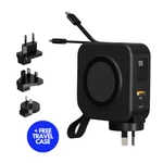 Portable 6 In 1 Universal Wireless Travel Charger & Snap Adapter For Au/us/uk/eu. Fixed Price $67.80.