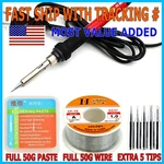 60W Soldering Iron Electric Welding Tools With Wire 1.0MM 5 Tips Hand. Fixed Price $10.95.