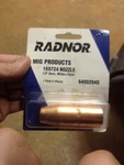 Radnor Millerstyle Mig Nozzle 1/2 Bore Flush Tip (1 Per Card). Fixed Price $12.00.