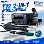 Wep 2-IN-1 Digital Soldering Station With Hot Air Rework T12 Iron Tips. Fixed Price $89.99.