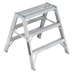 Louisville L-2032-03 Sawhorse Ladder, Aluminum, 34" X 37". Fixed Price $195.99.
