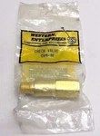 Western Enterprises CVM-4F Check Valve In-line 1/4NPT. Fixed Price $18.50.