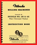 Kearney & Trecker Milwaukee 3H 4H Milling Machines Operator's Manual 1466. Fixed Price $35.00.