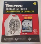 Tooltech Compact Fan Heater, 2 Settings: 750-1500W, Overheat Protection New. Fixed Price $47.31.