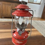Vintage Coleman No. 200A Red 10/59 New Globe And Single Mantle. Fixed Price $85.00.