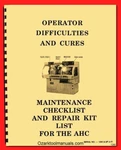 Hardinge Ahc Automatic Chucking Metal Lathe Maintenance Troubleshoot Manual 1280. Fixed Price $25.00.