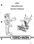 1991 Yard-man Snowthrower Service Manual Snowblower Repair Book. Fixed Price $24.99.