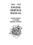 1988-1993 Ford 7.3 Diesel Engine Service Supplement Manual 252 Pages. Fixed Price $32.00.