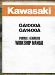Kawasaki Portable Generator GA1000A GA1400A Operator Workshop Manual Diagrams. Fixed Price $34.95.