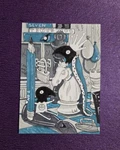 Lwick Original Aceo Animal Crow Head Bird Game Chess Knight King Iron Pencil. Fixed Price $25.00.