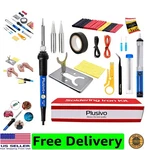 Soldering Iron Kit, 60W Adjustable Temperature 15-IN-1, Wire, 2 Pcs Ti.... Fixed Price $22.97.