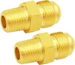 3/8 Male Flare Brass Coupling Fitting Pack Of 2 For Propane Hose Connections. Fixed Price $14.19.