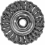 Weiler 13120 4" X 1/2" Twist Wire Wheel .020 5/8"-11 Arbor Nut. Fixed Price $29.55.