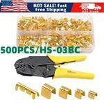 500PCS Shape Copper Terminals Crimp Kit Non-insulated Assortment Cable Wire. Fixed Price $25.95.