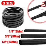 5-50FT Self Wrapping Braided Split Wire Loom Cable Sleeve Harness Management Lot. Fixed Price $26.59.