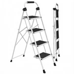 Ultra-thin Folding Step LADDER,330LBS, Anti-slip PEDALS&HANDRAILS,2" For Storage. Fixed Price $49.39.