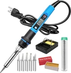 Liouhoum 80W Lcd Digital Soldering Iron Kit Fast Heat Auto Sleep Adjustable Temp. Fixed Price $17.99.