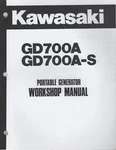Kawasaki Portable Generator GD700A,GD700A-S Workshop Manual 99924-2014B (136). Fixed Price $27.48.