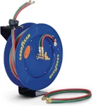 Retractable Welding Reel - Twin Oxygen Acetylene Rubber Hoses, Heavy Duty. Fixed Price $252.95.