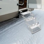 3 Steps Ladder Camper Aluminum Alloy Foldable Scissor Stairs 110KG. Fixed Price $153.10.