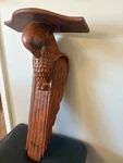 Antique Hand Carved Parrot Wooden Wall Shelf 1920 Rare Bird Tropical Art Deco. Fixed Price $149.25.