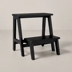 18" Wood Kitchen Step Stool - Black Hearth & Hand With. Fixed Price $45.99.