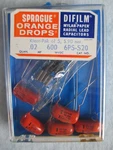 5 Nos Vintage Sprague Orange Drops Capacitors .02UF 600V Guitar Caps. Fixed Price $55.00.