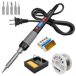 Soldering Iron Set 90W Station Adjustable Temperature Tip Stand. Fixed Price $16.99.