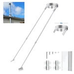 Silver Plated 10" Roof Bracket For 6" Triple Wall Chimney Pipe Stability. Fixed Price $71.63.