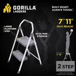 2-STEP Compact Steel Stool, 225 Lbs. Load Capacity Type Ii Duty Rating (8FT. Fixed Price $37.25.