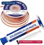 Paste And Wick Braid, No Clean Soldering FLUX(10CC). Fixed Price $14.99.