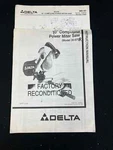 1998 Delta 36-075 10" Compound Power Miter Saw Owner's Manual & Parts List. Fixed Price $14.99.