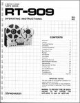 Pioneer RT-909 Reel To Tape Deck Owners Manual. Fixed Price $13.95.