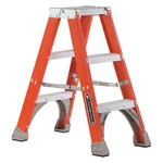 Louisville FM1503 Ft Fiberglass Twin Stepladder, 300 Lb Capacity. Fixed Price $154.99.