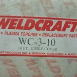 Weldcraft Electric Tig Torch Cable Cover: 10 X 3 In W, Woven Nylon, Black. Fixed Price $75.00.