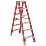 Louisville FM1506 Ft Fiberglass Twin Stepladder, 300 Lb Capacity. Fixed Price $253.99.