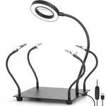 Nzqxjxz Helping Hands Soldering Station With 3X Magnifying Glass Black. Fixed Price $63.99.