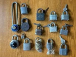 Vtg Padlock Lot Of 15 Assorted 9 W Keys Masterlock 101 Safe Chicago Usn Miller. Fixed Price $145.00.
