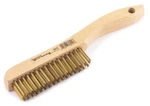 New Forney 70519 Wire Scratch Brush, Brass With Wood Shoe Handle 10-1/4" 8914962. Fixed Price $6.69.