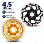 4 1/2 Double & Turbo Row Diamond Grinding Cup Wheel Wet/dry Concrete Tile. Fixed Price $12.79.