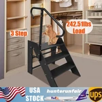 Steel Folding 3 Step Ladder With Adjustable Handrail & Anti-slip Pedal 242.5 Lbs. Fixed Price $166.49.