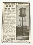 Early 1900S Print Ad 1900'S Caldwell Steel Water Towers Louisville Kentucky. Fixed Price $12.61.