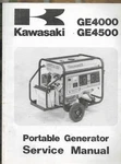 Kawasaki Portable Generator GE4000 GE4500 1989 Operator Service Manual Diagrams. Fixed Price $34.95.