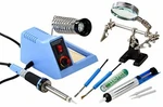 48W Temperature Controlled Station With Helping Hand, Desoldering Pump. Fixed Price $36.99.