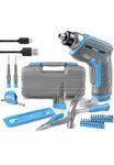 Hi-spec 35PC Blue Tool Kit With 3.6V Usb Electric Screwdriver And Drill Set. Fixed Price $42.99.
